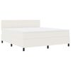 vidaXL Boxspringbed Cr&egrave;me en Wit 180 x 200 cm Katoen Stof