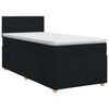 vidaXL Boxspringbed met matras met hoofdeinde Zwart 80 x 200 cm Stof