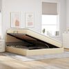 vidaXL Opbergbed met matras met matras Cr&egrave;me 160 x 200 cm Bewerkt hout