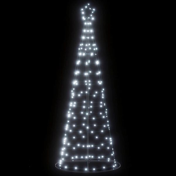vidaXL LED-kerstboom 200 LEDs koud wit 180 cm