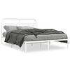 vidaXL Bedframe met hoofdbord metaal wit 150x200 cm