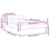 vidaXL Bed met matras 140x190 cm stof cr&egrave;mekleurig