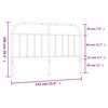 vidaXL Hoofdbord metaal wit 135 cm