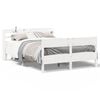 vidaXL Bedframe zonder matras massief grenenhout wit 140x200 cm