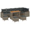vidaXL Tuinbankenset 10 st Grijs poly rattan