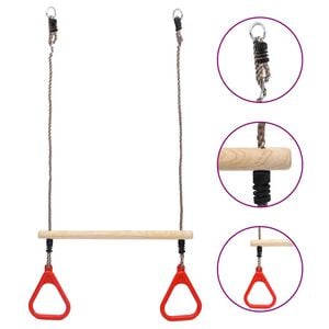 vidaXL Trapezestang met ringen