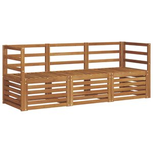 vidaXL Sofa-Sets 3 st Naturel Massief Acaciahout