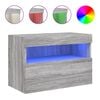 vidaXL Tv-wandmeubel met LED-verlichting 60x30x40 cm grijs sonoma