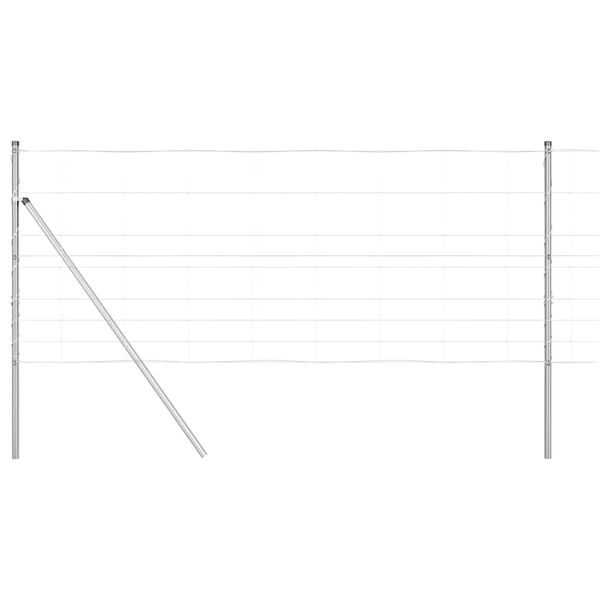 vidaXL Afrasteringspaal Gegalvaniseerd 100 x 1 m Staal