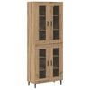 vidaXL Hoge kast 2 pcs Artisan Eiken 69,5 x 34 x 180 cm Bewerkt hout