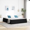 vidaXL Opbergbed met matras met matras Zwart 160 x 200 cm Polyester