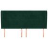 vidaXL Hoofdbord met randen 163x23x118/128 cm fluweel donkergroen
