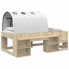 vidaXL Hoge Bedframe voor Kinderen met Opslag 3 st Sonoma eiken en wit