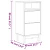 vidaXL Nachtkastje FLAM 40x35x80 cm massief grenenhout