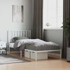 vidaXL Bedframe met hoofdbord metaal wit 90x190 cm
