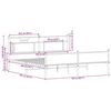 vidaXL Bedframe zonder matras metaal bruin eikenkleurig 160x200 cm