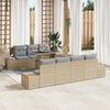 vidaXL Tuin Sofa Set met kussen 8 pcs Beige en Licht Grijs