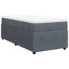 vidaXL Boxspring met matras fluweel donkergrijs 80x200 cm