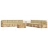 vidaXL Buiten bankenset 9 st Wit en Beige Polyester