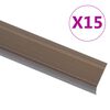 vidaXL Trapneuzen L-vormig 15 st 100 cm aluminium bruin