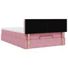 vidaXL Ottoman bed met matras 140x190cm fluweel roze
