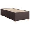 vidaXL Boxspring met matras stof donkerbruin 90x200 cm