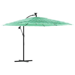 vidaXL Parasol met stalen paal 246x246x230 cm groen