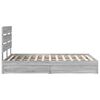 vidaXL Opslag bed met lade Grijs Sonoma 135 x 190 cm Bewerkt hout