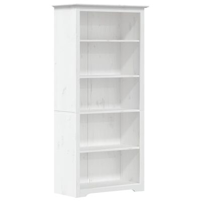 vidaXL Boekenkast 5-laags BODO 82x40x173 cm massief grenenhout wit