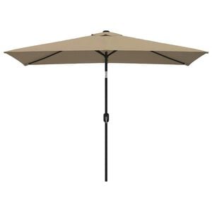 vidaXL Parasol met metalen paal 300x200 cm taupe