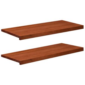 vidaXL Raamkozijnen 2 st Bruin 90 x 40 x 2 cm Massief beukenhout