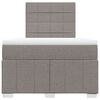 vidaXL Boxspring met matras stof taupe 120x190 cm