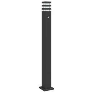 vidaXL Vloerlamp voor buiten met sensor 110 cm aluminium zwart