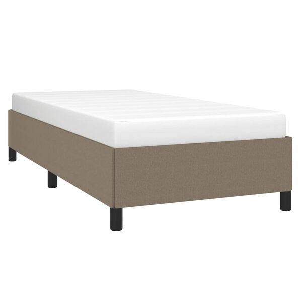 vidaXL Bedframe zonder matras 100x200 cm stof taupe