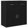 vidaXL Dressoir Zwart Eiken 78 x 38 x 80 cm Bewerkt hout