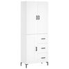 vidaXL Hoge kast 69,5x34x180 cm bewerkt hout wit