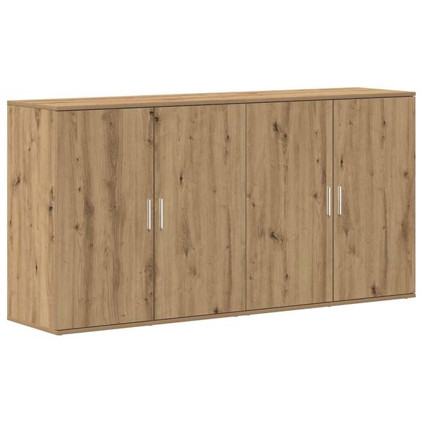 vidaXL Dressoir 2 pcs Artisan Eiken 79 x 38 x 80 cm Bewerkt hout