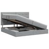 vidaXL Opslag bed met matras met opslag Lichtgrijs 200 x 200 cm Stof