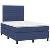 vidaXL Boxspring met matras en LED stof blauw 120x190 cm