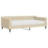 vidaXL Slaapbank met matras 100x200 cm stof cr&egrave;mekleurig