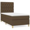 vidaXL Boxspring met matras stof donkerbruin 80x200 cm