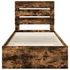 vidaXL Bedframe met lade Gerookt eiken 90 x 190 cm Bewerkt hout