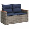 vidaXL 5-delige Loungeset met kussens poly rattan grijs