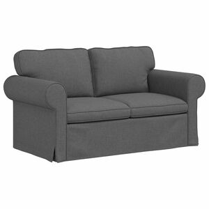 vidaXL Bank Donkergrijs 155 x 82 x 80 cm Stof