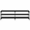 vidaXL TV-kast Zwart Eiken 160 x 30 x 50 cm Gemonteerd hout en ijzer
