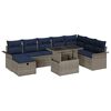 vidaXL Tuin Sofa Set 9 st Grijs poly rattan