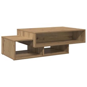 vidaXL Salontafel 105x55x32 cm bewerkt hout artisanaal eikenkleurig