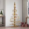 vidaXL Houten kerstboom met standaard Bruin 180 cm Massief grenenhout