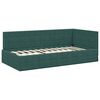 vidaXL Hoekbedframe met Matras met hoofdeinde 2 pcs Groen Fluweel