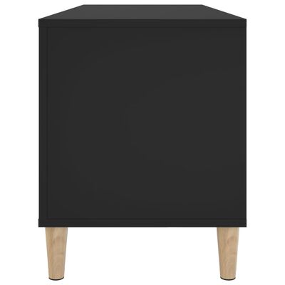 vidaXL Platenkast 100x38x48 cm bewerkt hout zwart